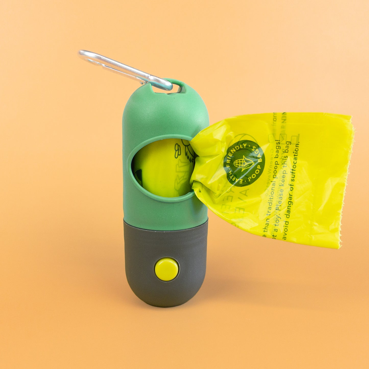 Poop Bag Dispenser with LED Flashlight