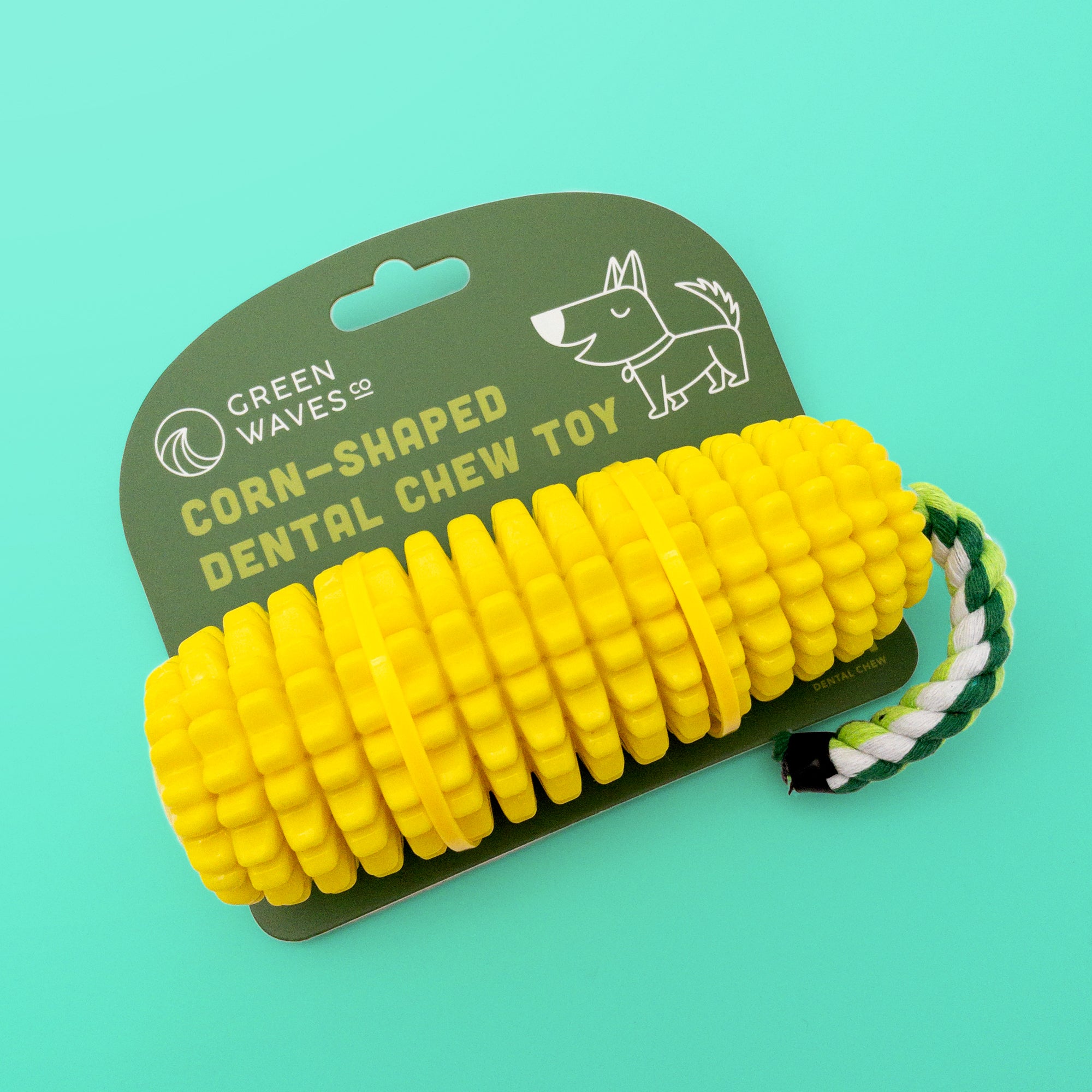 Corn-Shaped Dental Chew Toy – Green Waves Co
