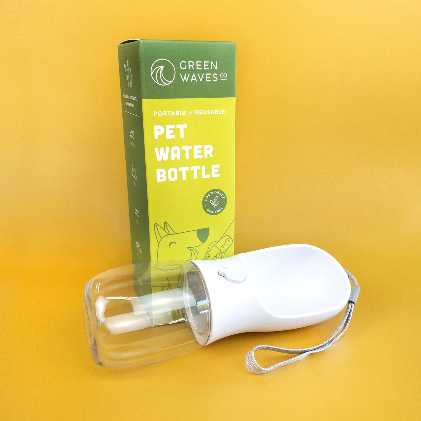 Green Waves Co Pet Water Bottle